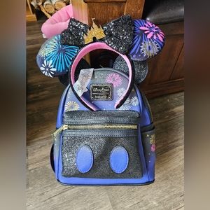 Matching WDW Loungefly backpack and Mickey Ears